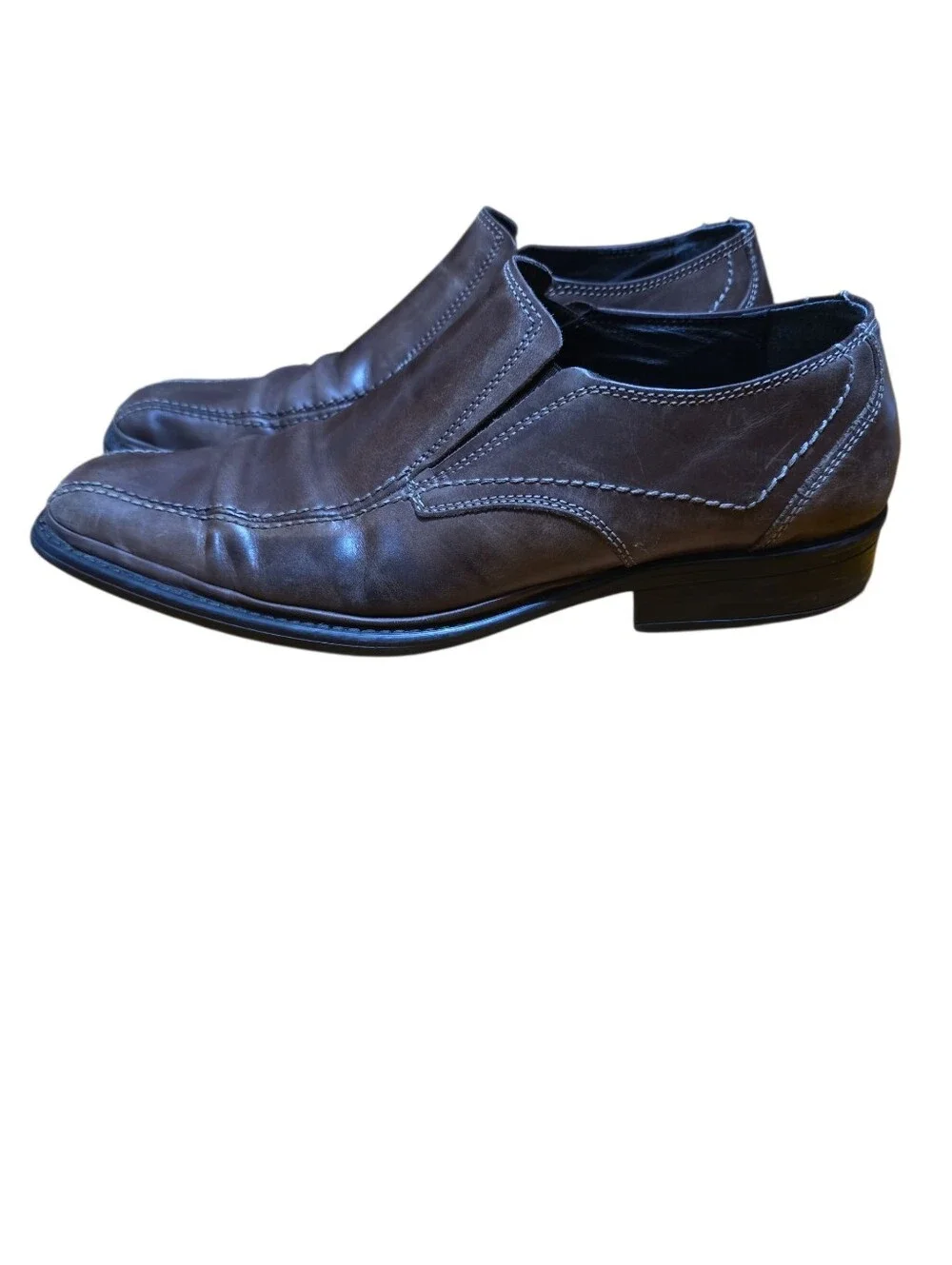 Men's Brown Aldo Slip-On Leather Dress Shoes | Size 10